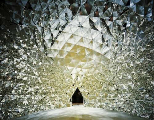 cerceos:  Swarovski Kristallwelten - Crystal Dome“Located at ﻿Swarovski Crystal Worlds, a crystal-themed indoor theme park in Austria, the dome is lined with 595 mirrors that give visitors the feeling that they’ve stepped inside a crystal. The