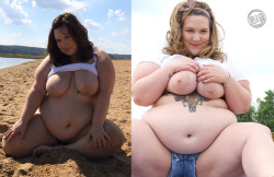 bigcutieclementine:  So many new compares up on my members only blog!!!! One year apart and about… hmmmm…. how many pounds?!?!? :P Clementine.bigcuties.com