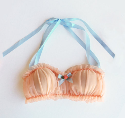 placedeladentelle:Peach Dream Bralette + Peachy Keen Garter Belt + Pretty Peach
