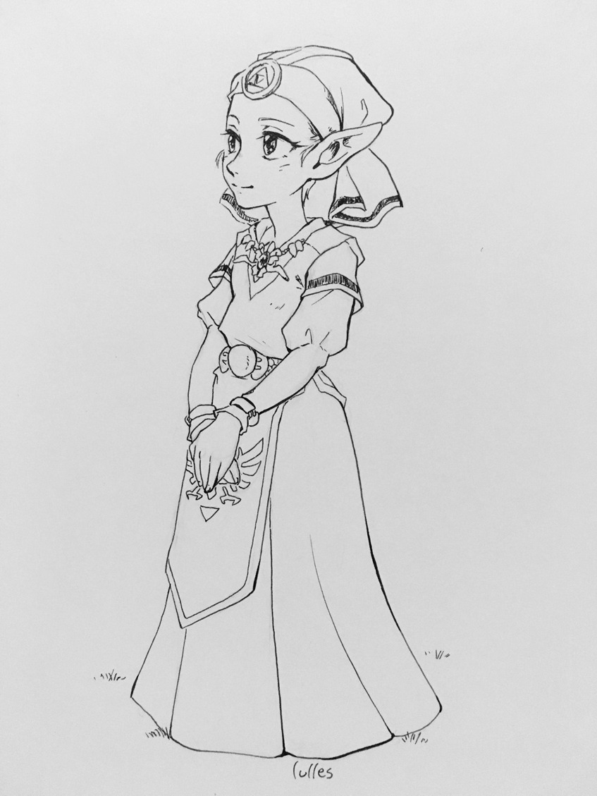 lulles:  I’m joining inktober this year! So for day 1, here’s young princess