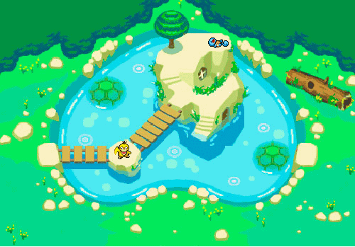 axew: Turtleshell Pond - Pokémon Mystery Dungeon A small pond with a turtle-shell pattern. Po