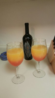 Started the morning off with mimosas