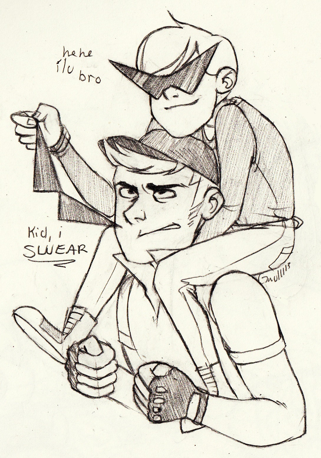 gaulllimaufry:  anon asked for stridercest cuddles….i hope this counts!  you can