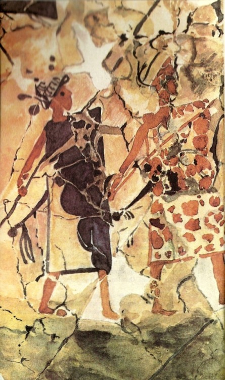 jeannepompadour:Minoan frescoes from Akrotiri, Greece; late Cycladic I (c. 1600 BC)