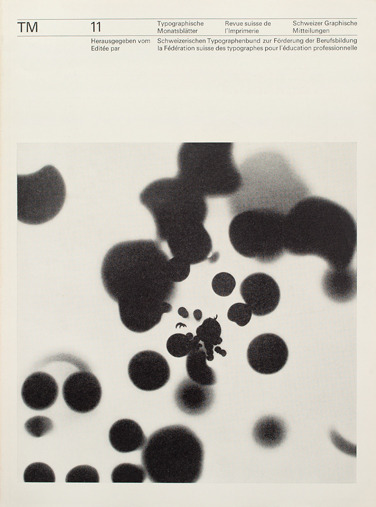 Cover of Typographische Monatsblätter, 1964. Photogram: Roger Humbert, AD: Felix Berman. S