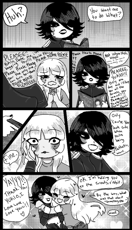 OC comic - ‘A Date’ ; Also this is on my neocities!!! ‘w’9OCS: Yukio, Eiichi