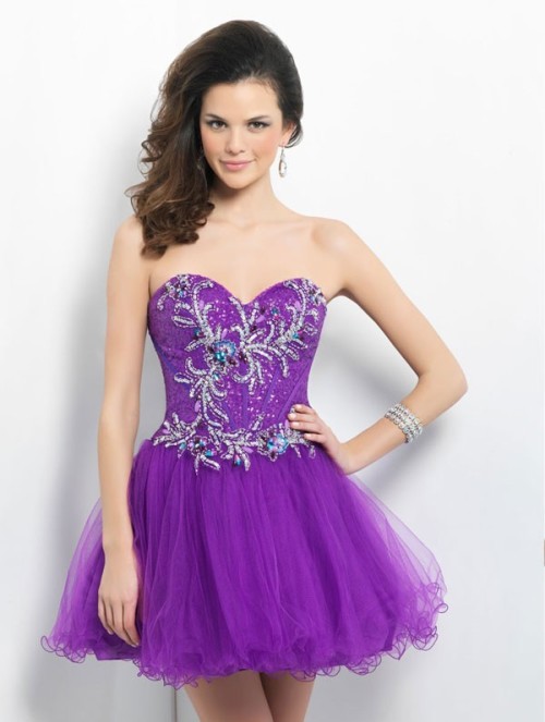 decorated corset prom dress