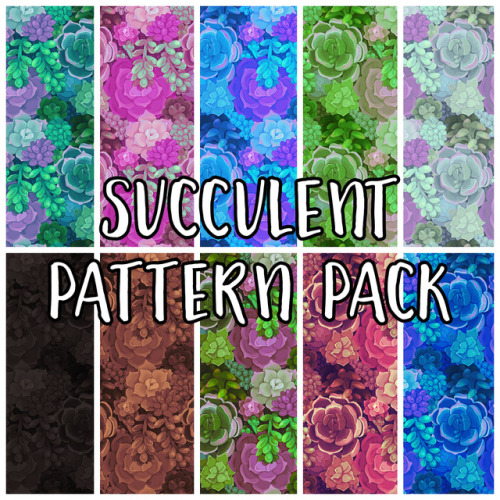 mayakern:❖ succulent pattern pack ❖i’ve put a bunch of new pattern packs in my store! download 10+ c