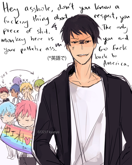 lunchtimerushin: If only nijimura-san was there…(also I forgot to point an arrow at akashi; b