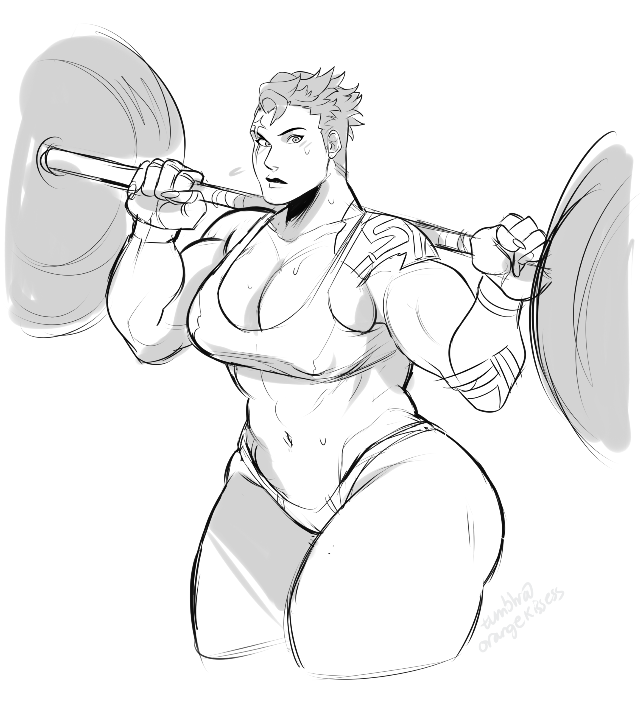 orangekissess:  quick zarya doodle..;;; 