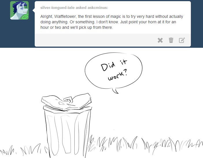 askcminus:  For those who are not aware, the only thing Wallflower can do with her