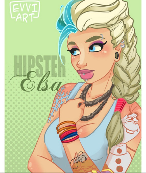 Disney princess hipsters