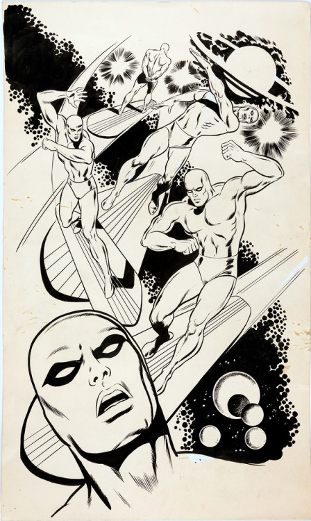thebristolboard - Unused Silver Surfer poster illustration by Ric...