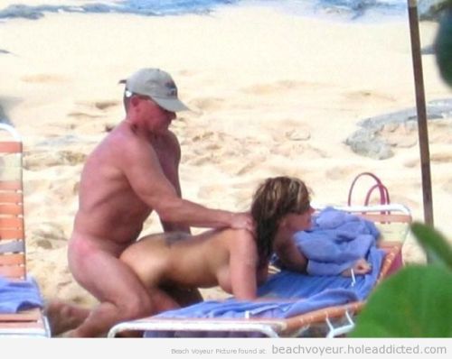 Couple caught having sex on beach