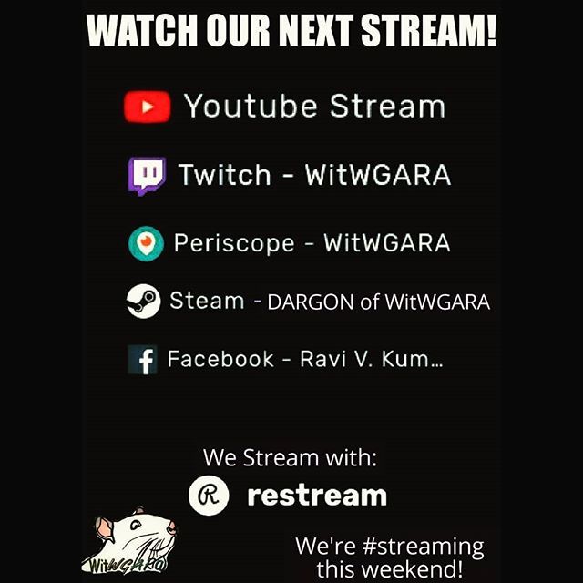 We will be #streaming #thisweekend! We will be #multicasting thanks to @restreamio!
Check us out when we Launch the #stream
https://ift.tt/2LTUxst
September 16, 2019 at 02:09PM