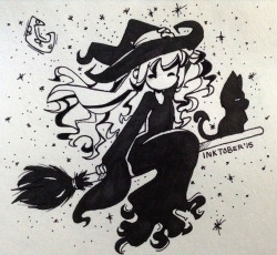 cheshirecatsmile37art:  Little Miss Witch