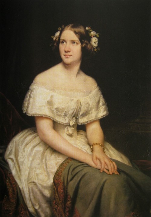 thevictorianduchess: Portrait of Jenny Lind Eduard Magnus Oil on canvas c. 1861