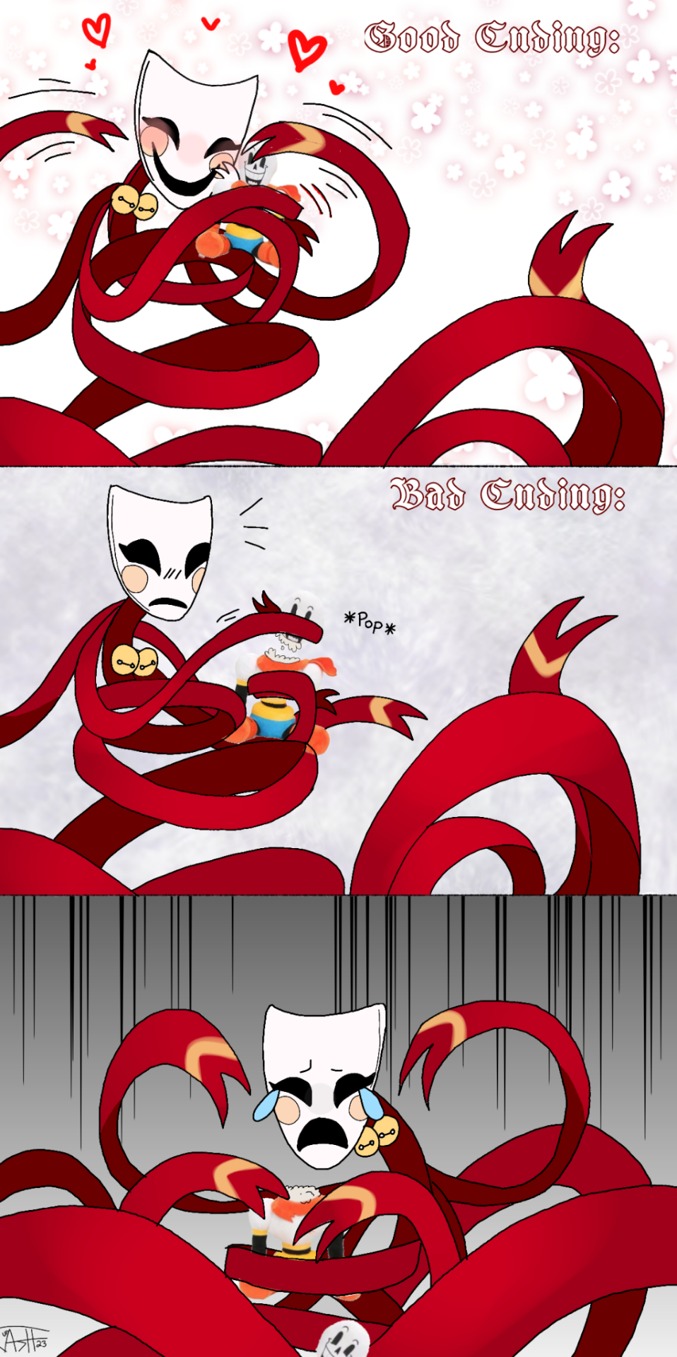 Give Gangle A Papyrus Plushie And See What She Does With It