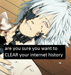 Dramaticallymurdered-Confes-Blog:  Are You Sure You Want To Clear  Your Internet