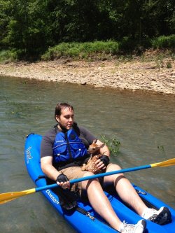 weallheartonedirection:  Saved a tiny deer from a swift rapid while kayaking