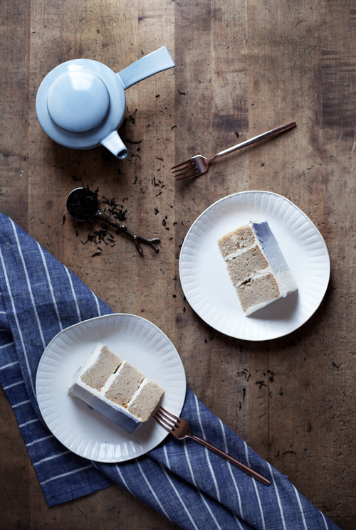 EARL GREY CAKE + HONEY BUTTERCREAM FROSTINGSource: sweetoothgirl