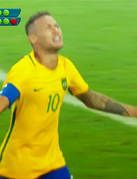 lionelandresmessii:  Neymar after his winning penalty during the Olympics final 2016 against Germany on 20 August 2016 