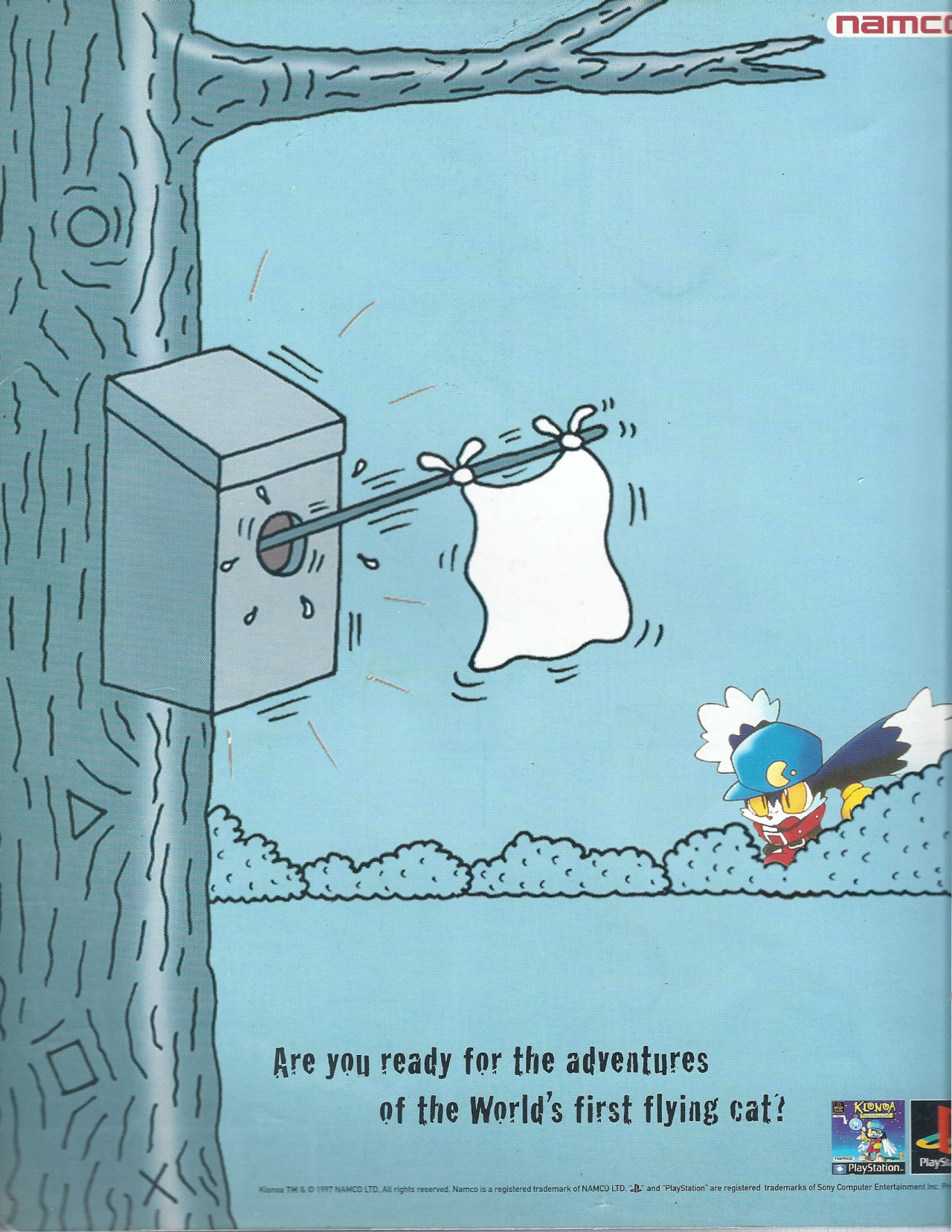 oldgamemags:  Flying Cat? Must be Klonoa!  Follow oldgamemags on Tumblr for more