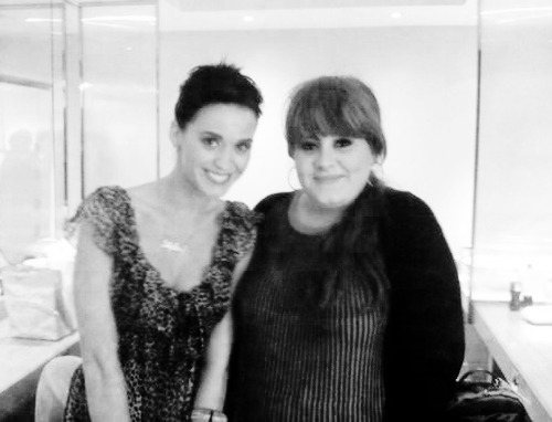 adeleology:  Adele + Katy in B&amp;W 