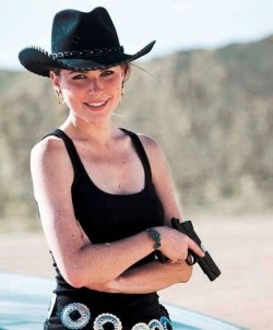 gunsknivesgear:  Kirsten Joy Weiss.  Accomplished shooter and official spokesperson for the Texas International Firearms Festival, November 8 and 9, 2014 in Austin, Texas. 