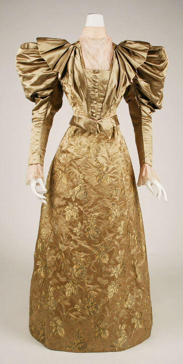 Silk Dress ca. 1895, probably American