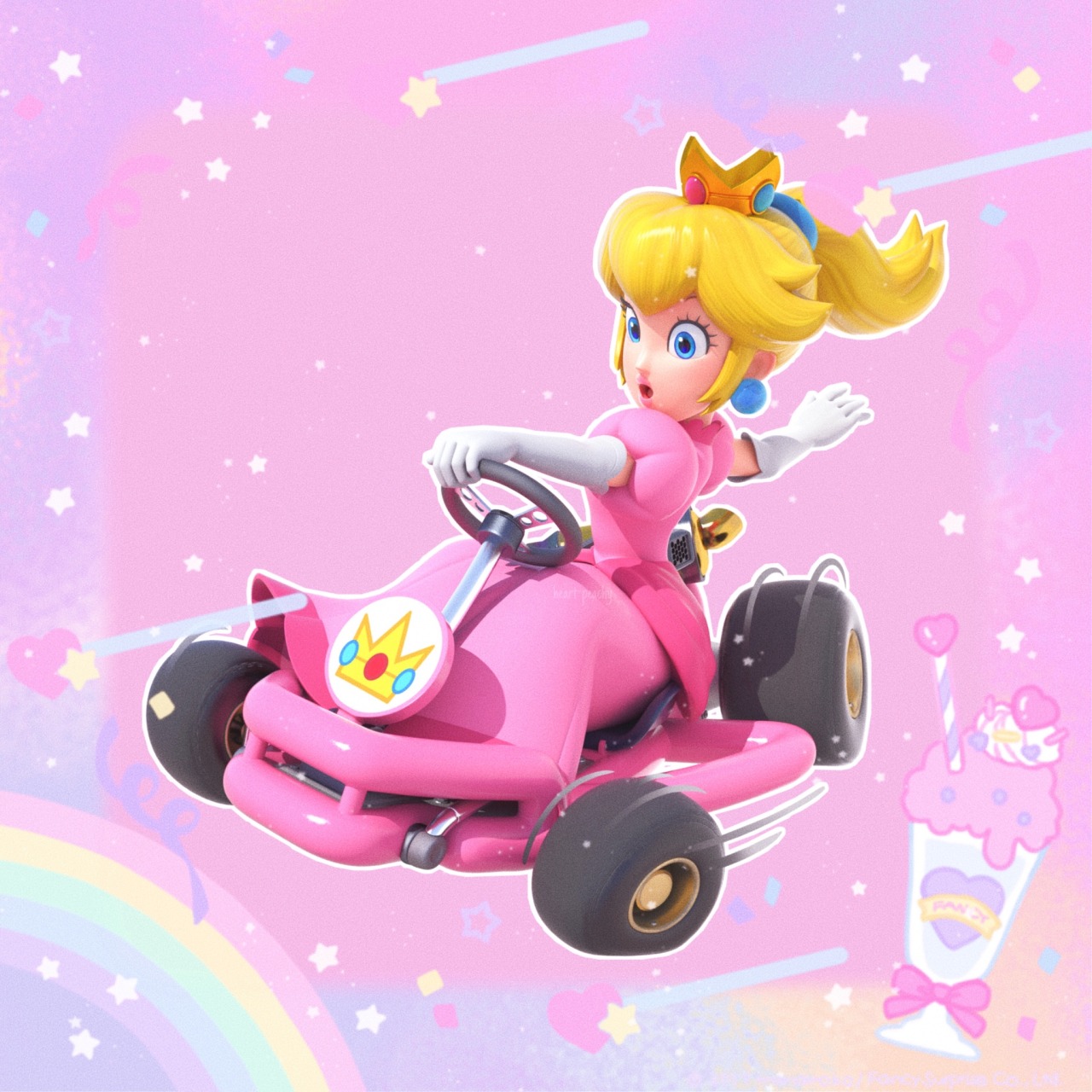 Princess Peach Super Mario Kart