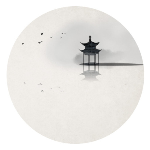 Circle Art in Chinese traditional Painting.