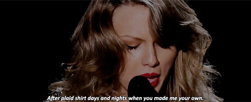 lwishyouwould:    But you keep my old scarf from that very first week, ‘cause it reminds you of innocence and it smells like me. You can’t get rid of it ‘cause you remember it all too well.   
