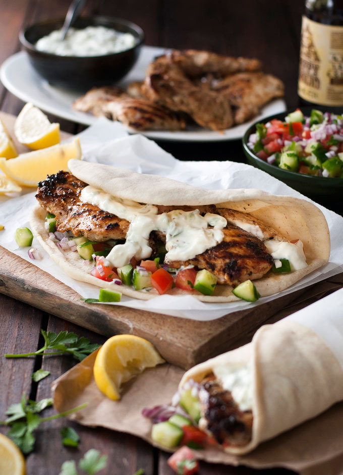 do-not-touch-my-food:    Greek Chicken Gyros with Tzatziki   
