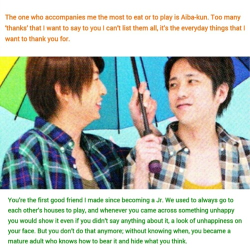 arashianeel:“They care about each other to that extent, it’s surprising.” /adv friendship day post. 