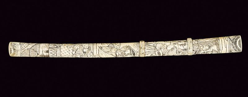 art-of-swords:  Katana SwordDated: 19th centuryCulture: JapaneseMedium: steel, boneMeasurements: