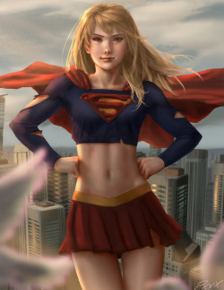 super-hero-center:  Supergirl by porksiomai