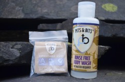 valleydeepmountainhigh:  Pits and Bits Body Wash The Pits and Bits body wash and wipes were a product that as soon as I saw, I knew would work well. Designed as a lightweight wash kit for troops in the field, it would also suit many other markets, such