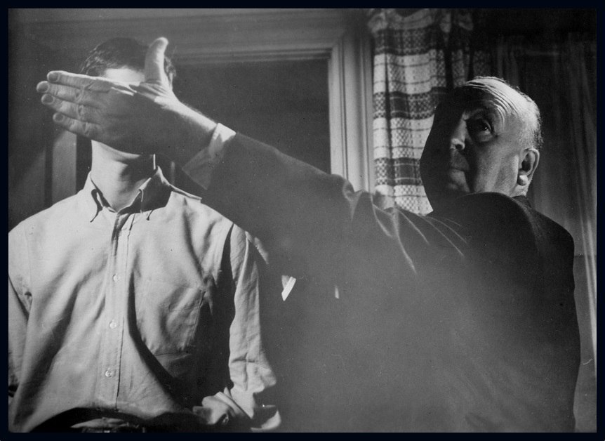 artyomrilen:  Anthony Perkins &amp; Alfred Hitchcock on the set of Psycho (1960).