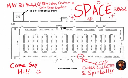 Hey Everyone! I'm Gonna Be Repping The CCAD Comics Collective At A Table Along With Spitball This Saturday