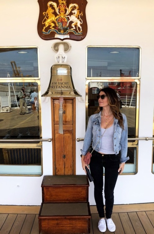 kayleesfrye:Jewel Staite on the Royal Yatch Britannia, in Edinburgh. (Via Instagram Stories)