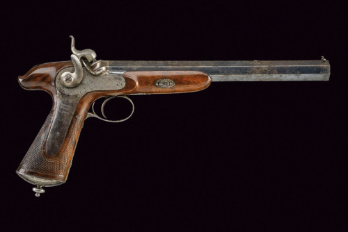 French percussion target pistol produced by Gastinne Renette, mid 19th century.from Czernys Internat