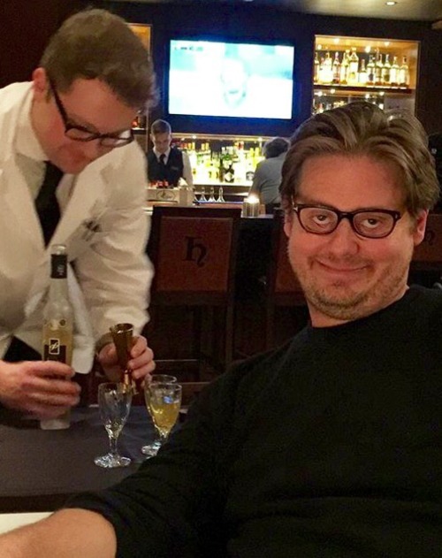 winenwind:  Tim tasting ice wine. Photo by Eric Wareheim 
