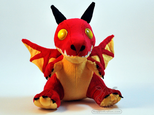 nappinkraken:  New plush based on World of Warcraft’s dragon whelps! Made in a style to match their existing wyvern and gryphon plushies! It’ll be a little while before price and stuff is figured out. Gotta make a few to get the hang of how long it