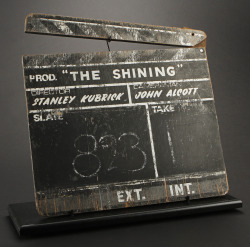 the-overlook-hotel: Full-size slate used during the production of The Shining. Currently in the collection of The Caretaker. (photos courtesy Prop Store) 