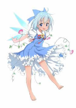 cirno (hidden star in four seasons and touhou) drawn by sekira ame - Danbooru