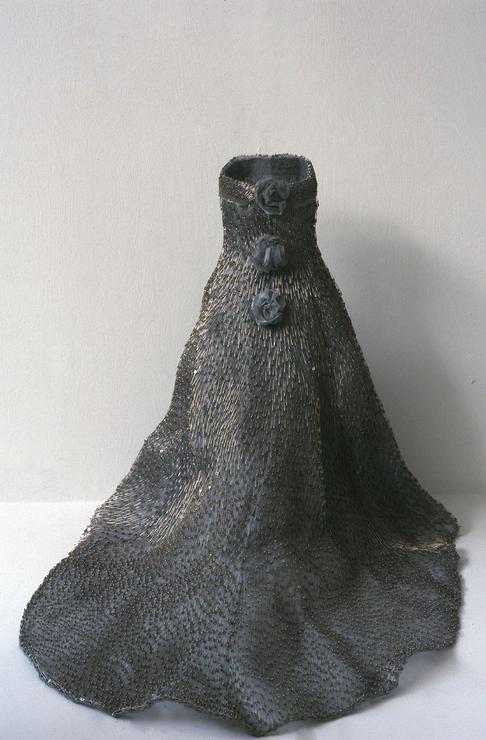 Sculpted gown by Denise Moody Tackley