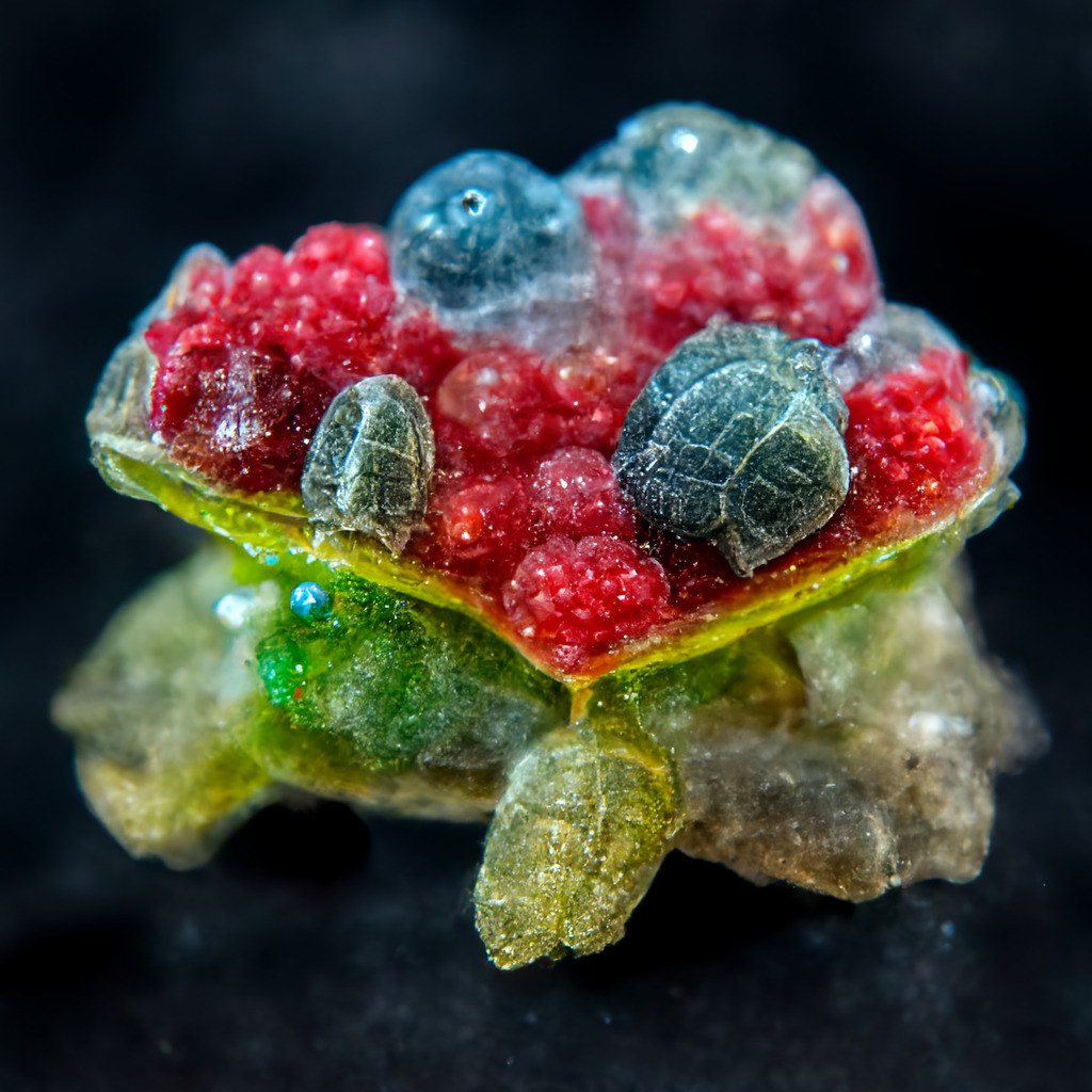 delicious edible Crystals, Midjourney