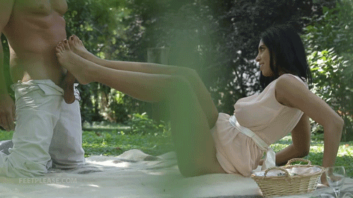 footfetishparadise:  feetplease:  An intimate picnic for two. Elena Rae in &lsquo;Soles