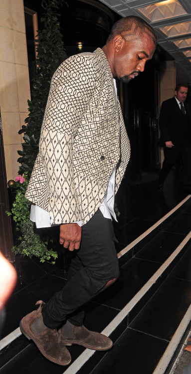 kimkanyekimye:  More of Kim & Kanye leaving the Dorchester hotel in London 9/23/14 